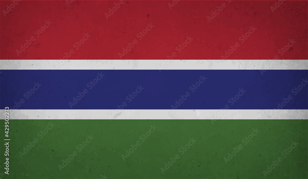Gambia grunge flag. Vector illustration. Gambia grunge flag. Vector illustration.