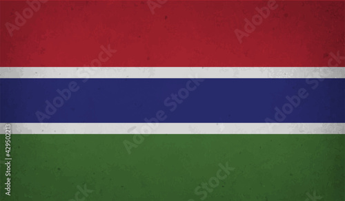 Gambia grunge flag. Vector illustration. © Stefan