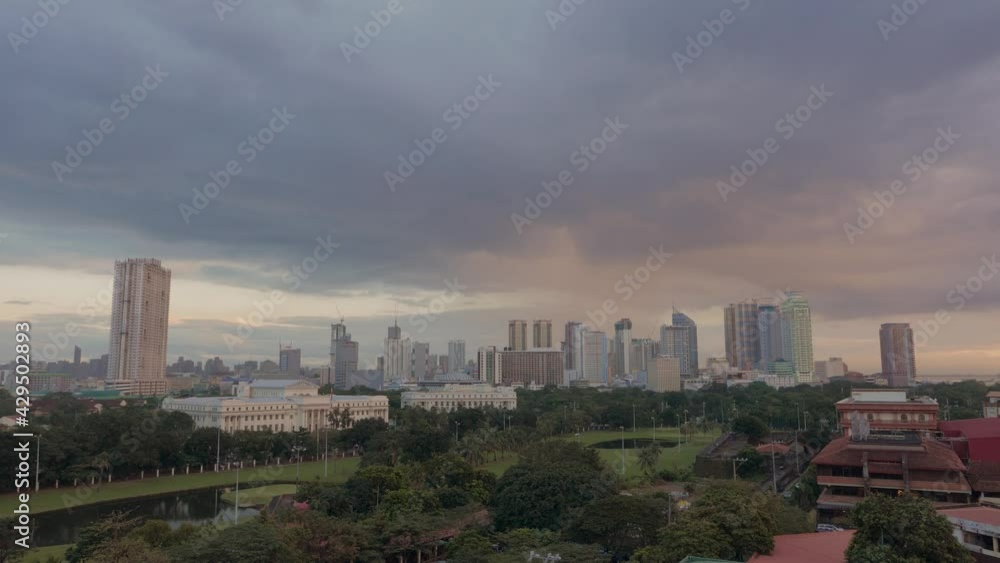 Manila city sunset Philippines Manila city sunset Philippines