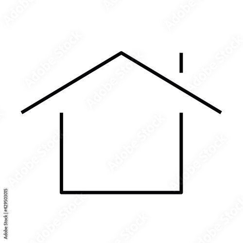 Home or house thin line icon
