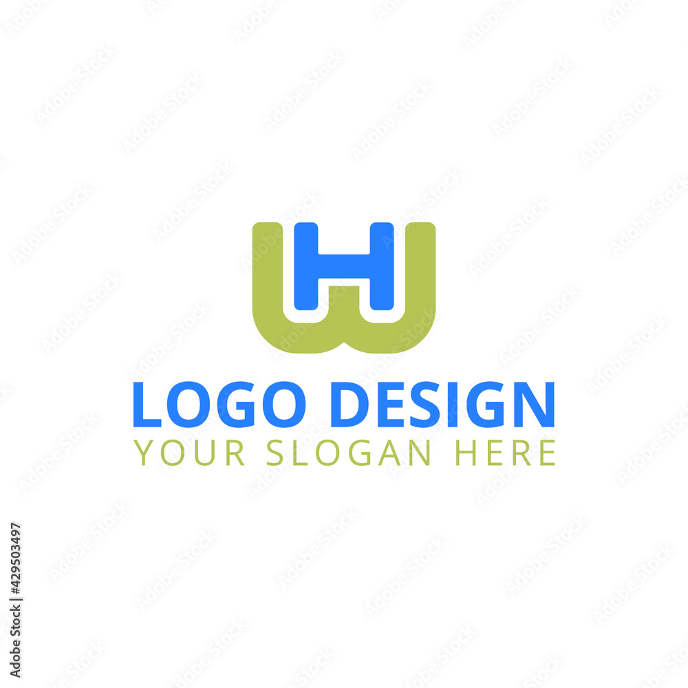 wh logo design professional logo 