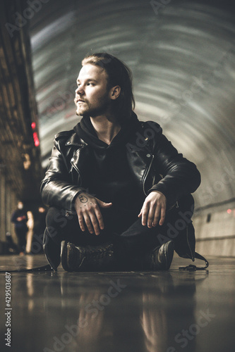 man sitting on the floor