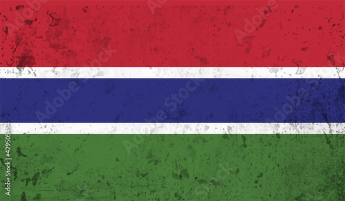 Gambia grunge flag. Vector illustration. © Stefan