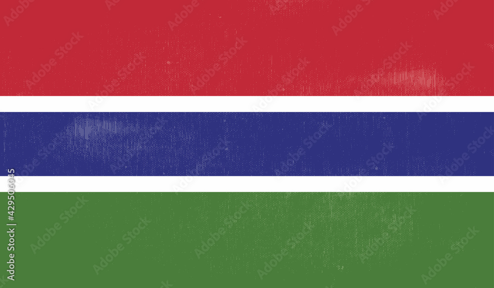 Gambia grunge flag. Vector illustration. Gambia grunge flag. Vector illustration.