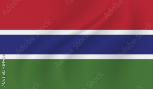 Gambia grunge flag. Vector illustration.