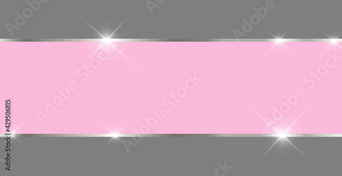 silber glänzende streifen auf grau rosa hintergrund. vorlage für luxus design
