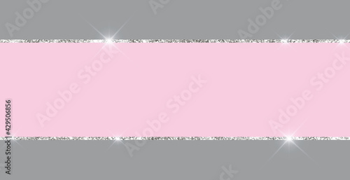 Luxuriöse silberne Linien mit Glitzer Hintergrund rosa und grau, moderne Vorlage für deluxe design