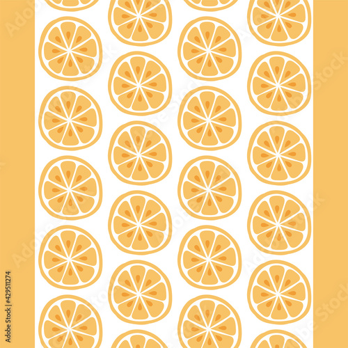 スライスされた可愛いオレンジの背景パターン シームレス