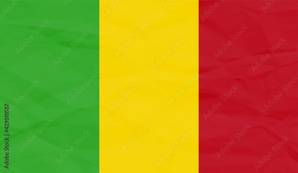 Obraz premium Guinea national flag created in grunge style