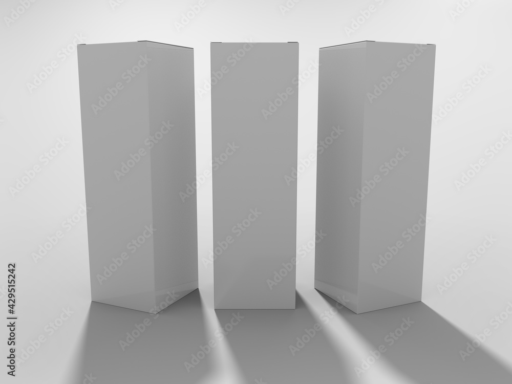 3D Rendering Product Packaging Template 3D Rendering Product Packaging Template