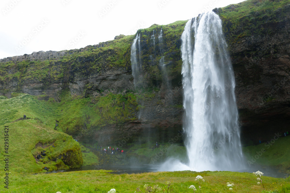 Seljalandsfoss falls in summer season view, Iceland