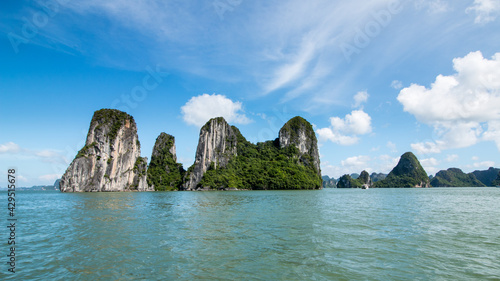 Ha long bay islands in Vietnam