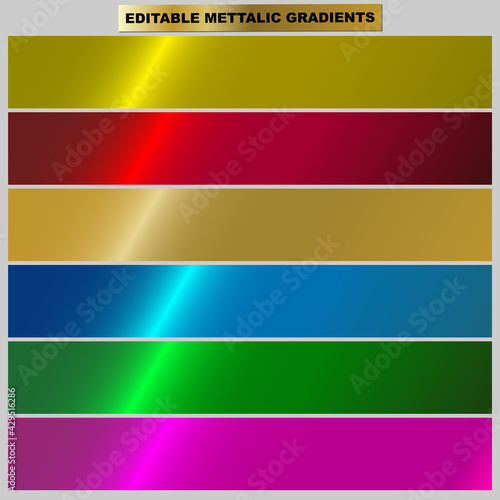Free Download Set of Metallic Gradients - GFXLoad