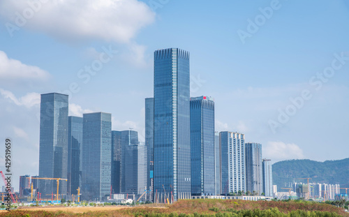 Scenery of CBD building in Qianhai, Shenzhen, China