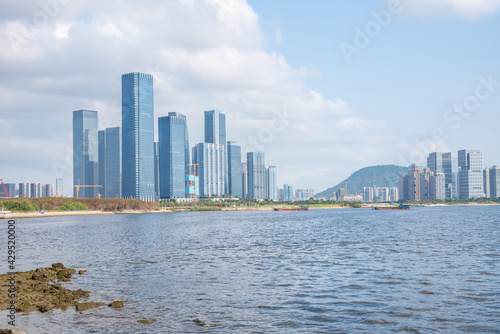 The skyline of Qianhai CBD, Shenzhen, China