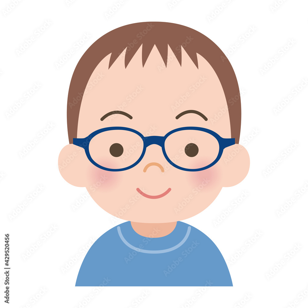 眼鏡をかけた男の子のイラスト 眼鏡をかけた男の子のイラスト