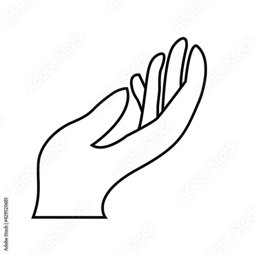 Illustration Vector graphic 
design of help hand 