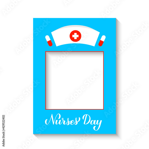 Nurses day photobooth frame. Photo booth props. Medical party decorations.