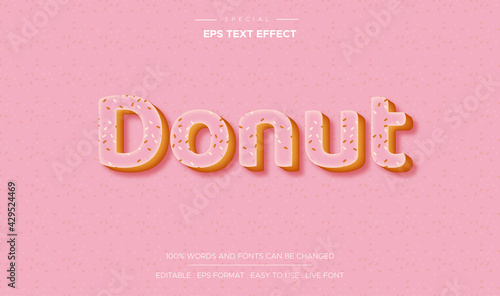 pink donut text effect