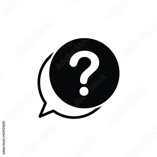 Question mark symbol in the circle button isolated on white background