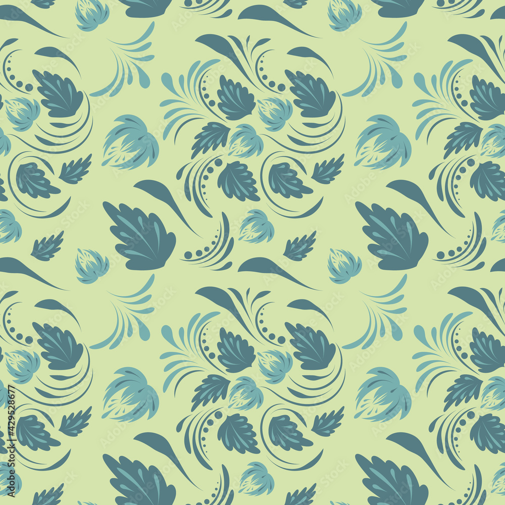 Folk floral pattern. Abstract flowers surface design. Seamless pattern Folk floral pattern. Abstract flowers surface design. Seamless pattern
