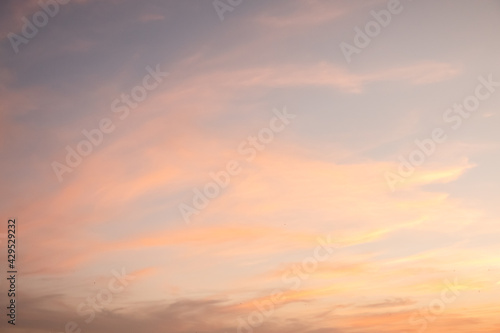 colorful sunset clouds over sky © ChenPG