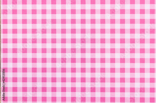 背景素材　洋紙　ギンガム　チェック　ピンク