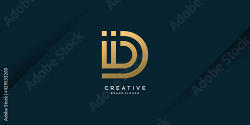Monogram D logo with creative unique concept for business, company or person part 7