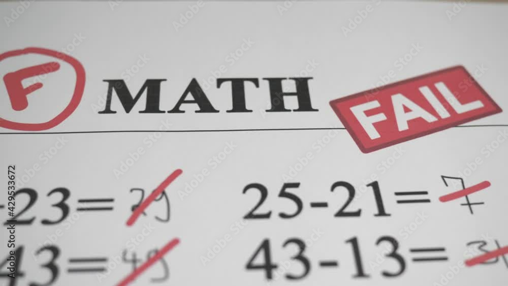 Fail Math Test From School With Wrong Answers Fail Math Test From School With Wrong Answers
