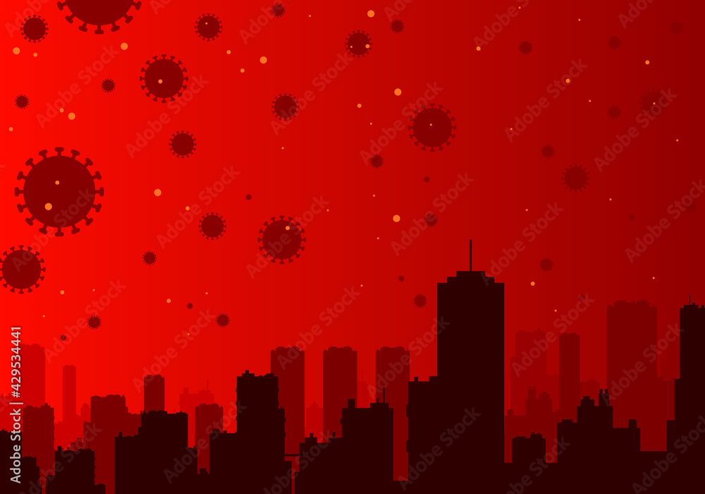 The coronavirus covered the city. The coronavirus covered the city.