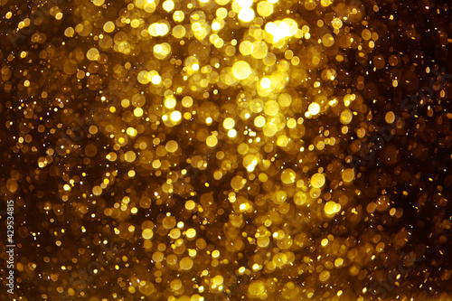 Vintage gold bokeh created by neon lights