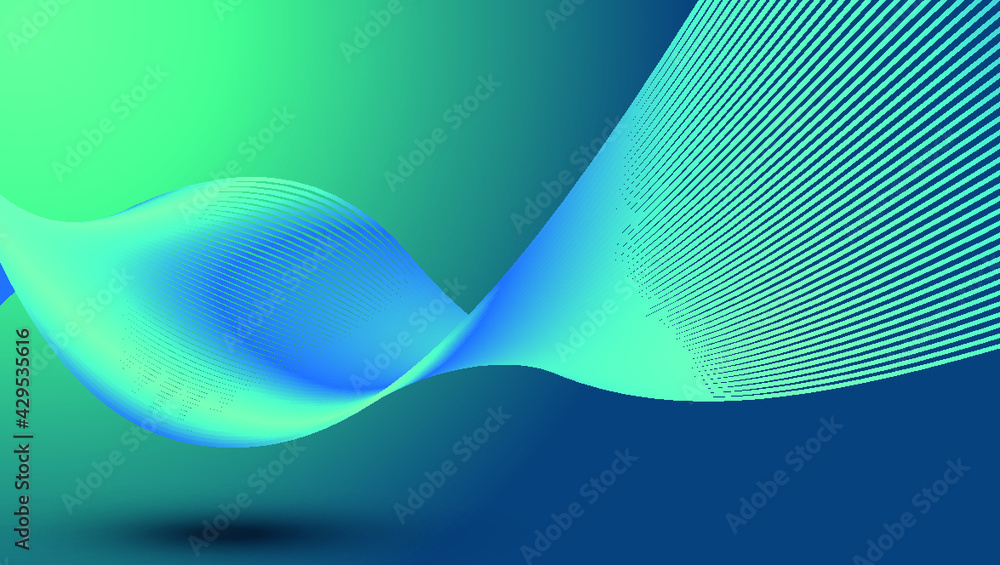 Fototapeta premium Cyan blue wave light abstract texture texture background