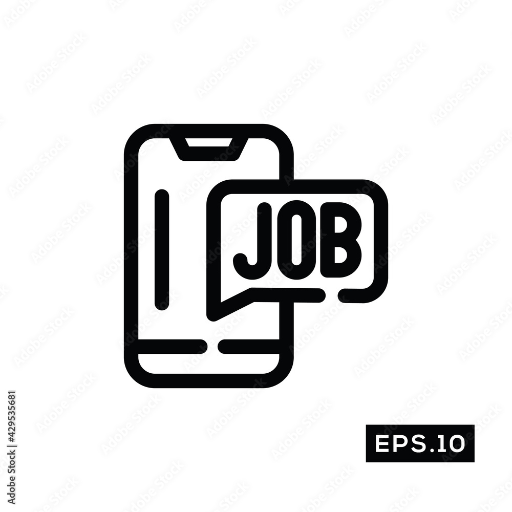 Job Recruitment line Icon. Find Job Icon Vector Illustration Template For Web and Mobile Job Recruitment line Icon. Find Job Icon Vector Illustration Template For Web and Mobile