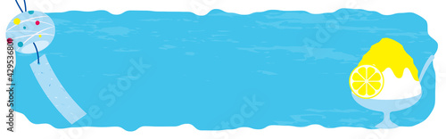 summer vector background with Japanese shaved ice dessert for banners, cards, flyers, social media wallpapers, etc.