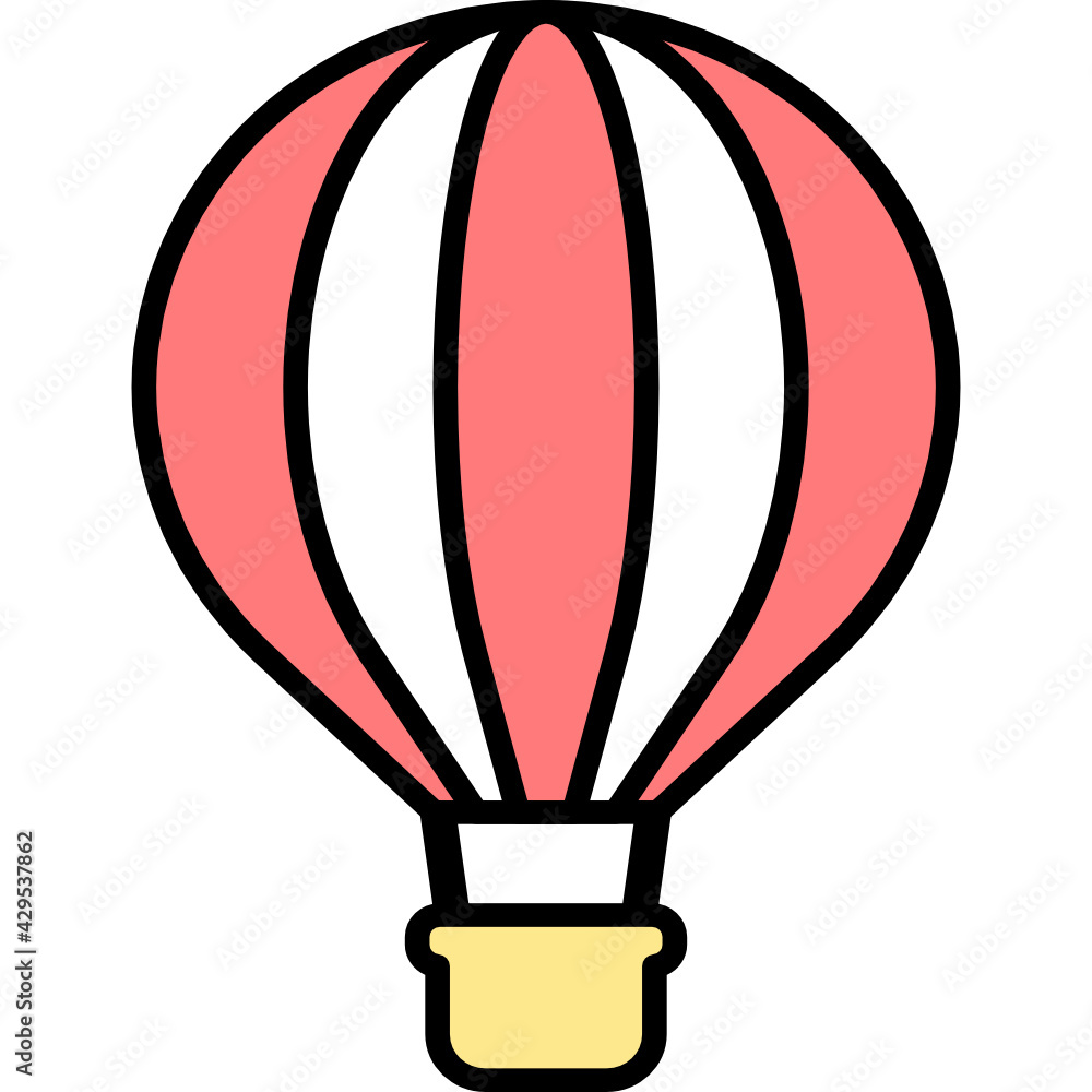 Fototapeta premium hot air balloon icon vector