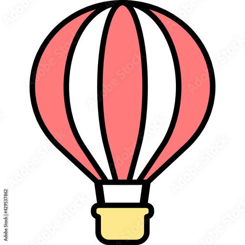 hot air balloon icon vector