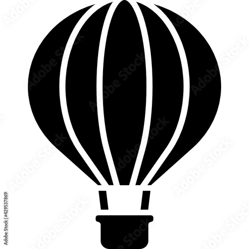 hot air balloon icon vector