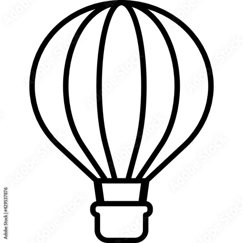 hot air balloon icon vector