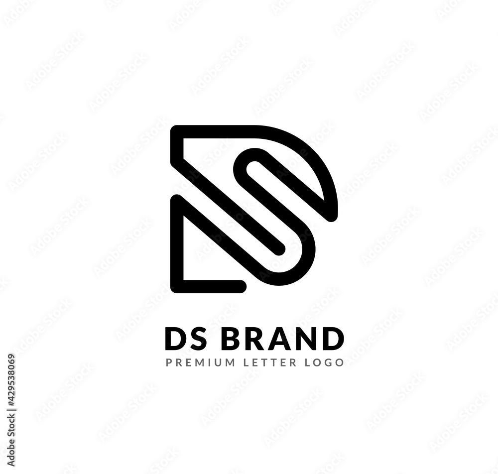 DS letter logo design vector illustration template, D letter logo vector, letter D and S logo vector, creative Letter DS letter logo DS letter logo design vector illustration template, D letter logo vector, letter D and S logo vector, creative Letter DS letter logo