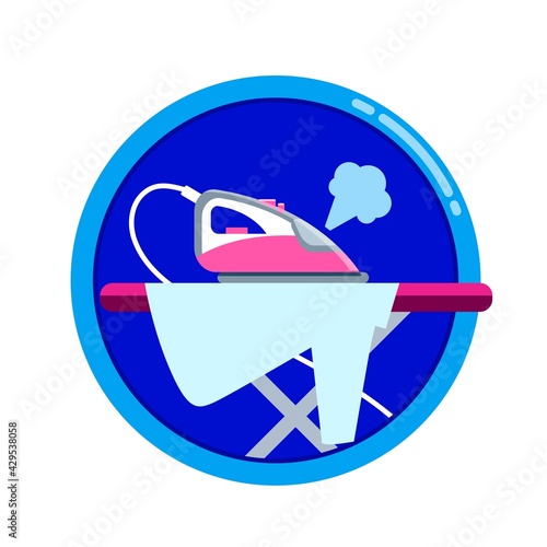 electric steam iron. needlework. sewing and repairing clothes