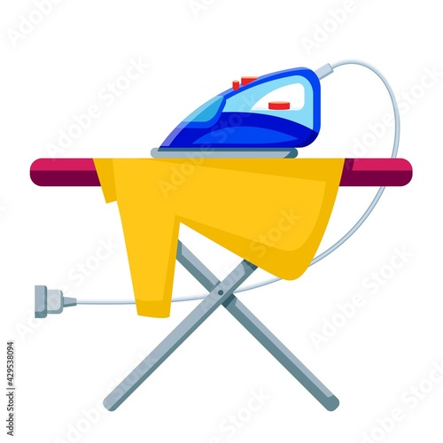 electric steam iron. needlework. sewing and repairing clothes