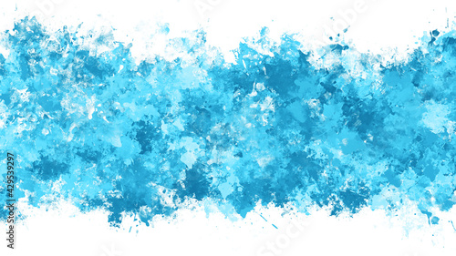 青の水彩の筆の跡、背景素材、テクスチャ
