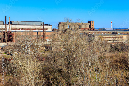 Industrial view of the old factory