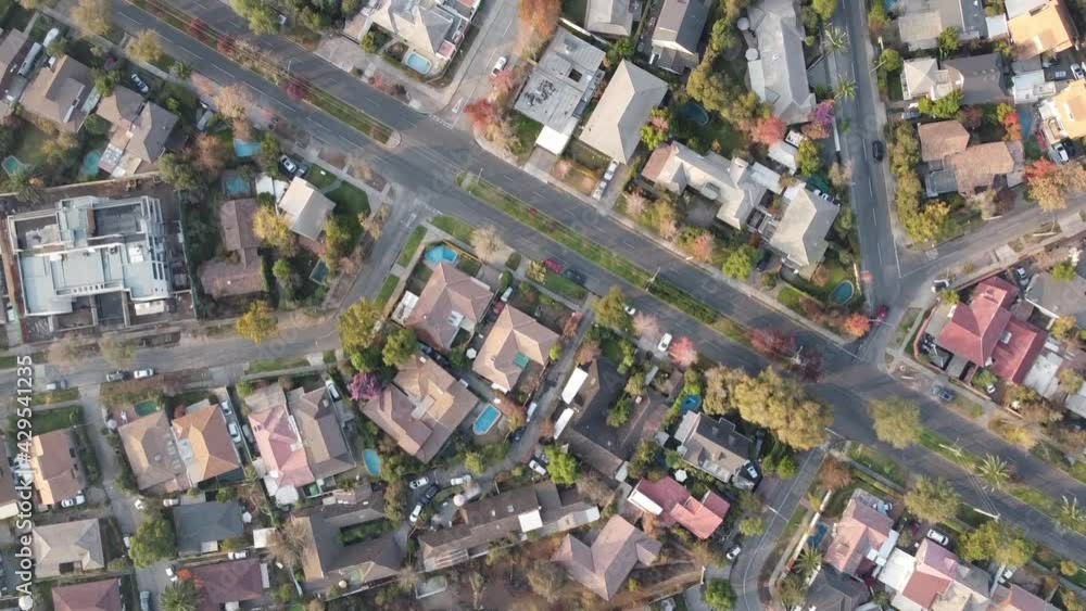 Aerial View of Las Condes, Santiago Province, Santiago Metropolitan Region, Chile, during the Coronavirus Lockdown. Aerial View of Las Condes, Santiago Province, Santiago Metropolitan Region, Chile, during the Coronavirus Lockdown.