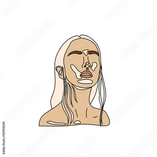 Abstract Woman Minimal Portrait Illustration