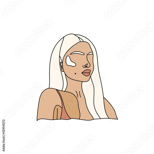 Abstract Woman Minimal Portrait Illustration