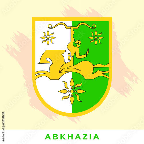 The National Emblem of Abkhazia. Vector illustration Emblem of Abkhazia, Vector Emblem of Abkhazia.