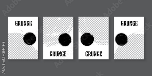 Vector grunge overlay. Abstract frame pattern element grunge shape clipping mask. Design for banner.