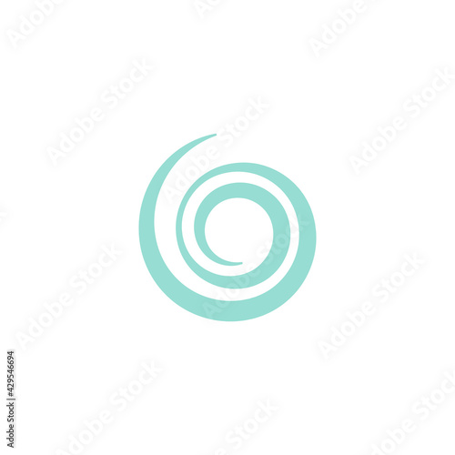 Air, wind sign. Swirl symbol. Vector illustration