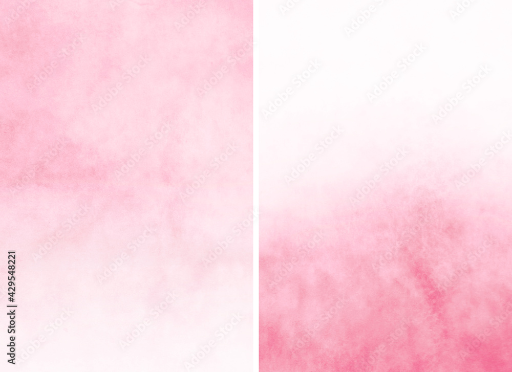 Obraz premium Tender color sky with clouds in two backgrounds. Watercolor